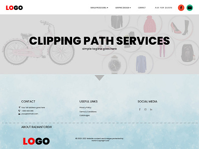 Clipping Path Service Landing page web site