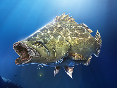 The Sevil Gadus | Digital Painting digital sketch art fish art paint