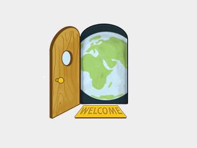 Mozilla Foundation – Open Web door doormat earth illustration mozilla open welcome