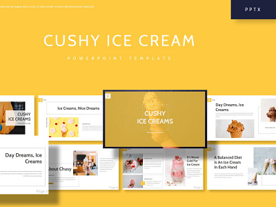 CUSHY ICE CREAM background blank clean container cup design dessert empty food ice isolated mockup package packaging presentation product sweet template white yogurt