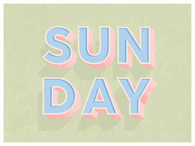 Sunday Funday calligraphy design illustration typography