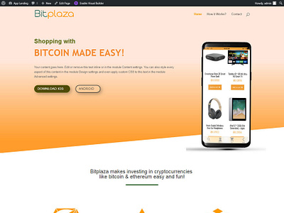 Bitplaza | App landing page elementor responsive web design webdesign