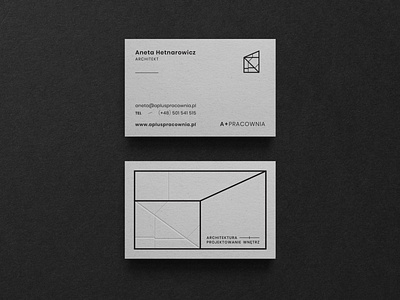 A+Pracownia | Architecture Bureau architecture branding bureau business card corporate identity design graphic graphicdesign letterpress print stationery typography visual identity