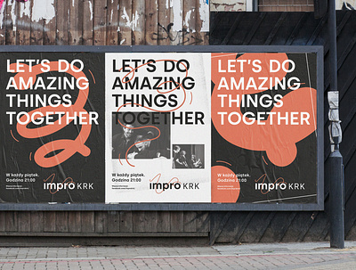 Impro KRK | Improvisational Theatre actor branding corporate identity design graphic graphicdesign improvisation poster poster design print series theatre theatre poster typography visual identity