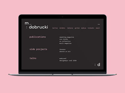 mikołaj_dobrucki | Personal Branding branding corporate identity design graphic graphicdesign logo personal branding portfolio site ui user experience user inteface visual identity web design and development webdesign