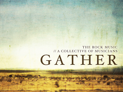 Gather Final cd cover gather landscape music polaroid record the rock music
