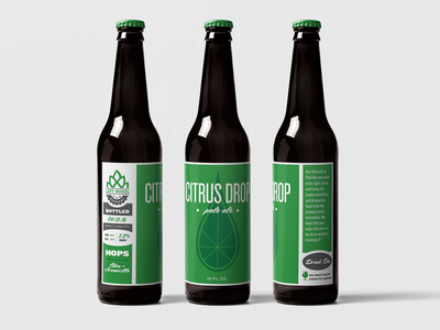 Citrus Drop Beer Labels / Packaging beer bottle brew brewery hops labels packaging six pack