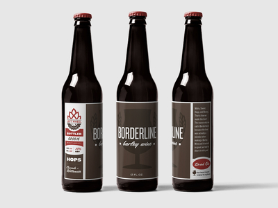Borderline Bottle Labels / Packaging beer bottle brew brewery hops labels packaging six pack