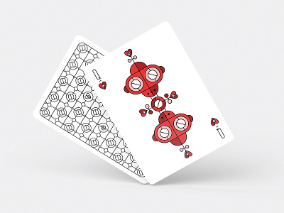 Robot Queen of Hearts cards court card face card fun stuff illustration playing cards queen