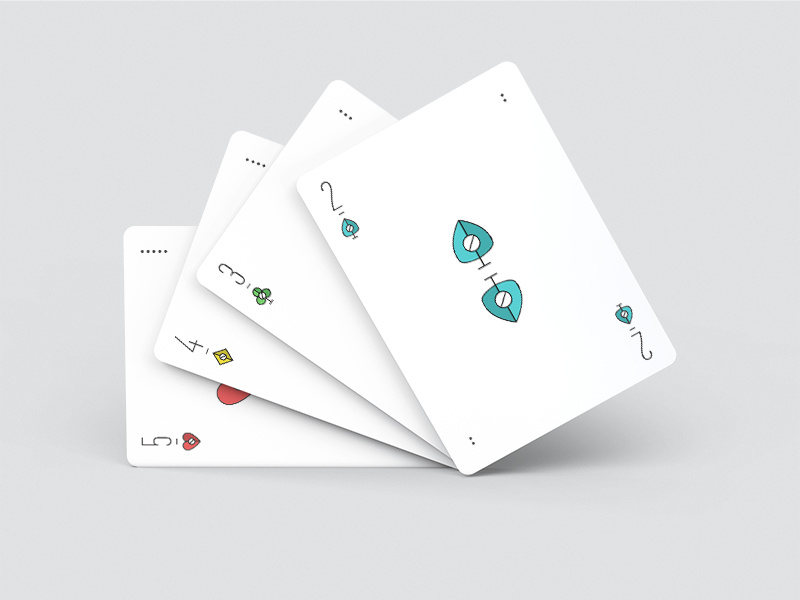 Number for the Robot Playing Cards hearts diamonds clubs spades illustration red cards playing robot