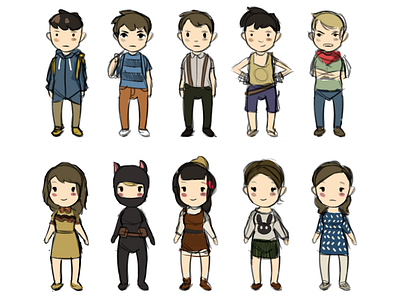 Character Sheet arcade characters concept art illustration ios mobile games