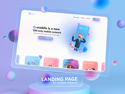 Mobile network landing page