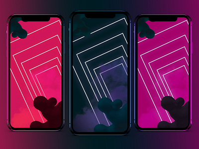 abstract neon iphone wallpaper