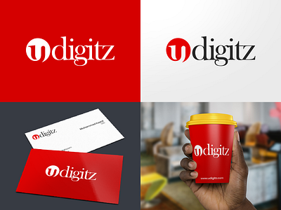 Udigitz Logo branding design flat illustration logo minimal vector