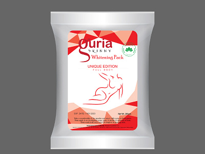 Guria Whitening Pack | Full Body branding cosmetic packaging design flat guria identity illustration illustrator lettering logo typography ui vector