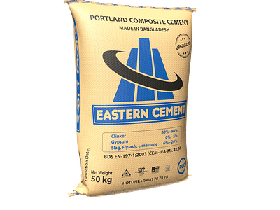 Eastern Cement | PCC Bag | 3D 3d branding design eastern cement identity illustration illustrator