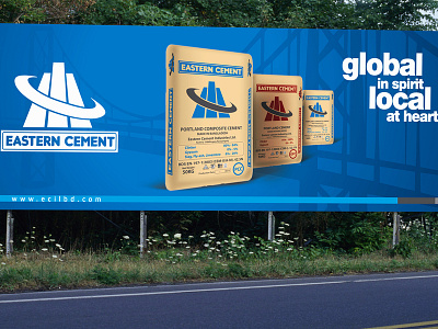 Billboard for Eastern Cement Industries Ltd. branding ecil illustrator