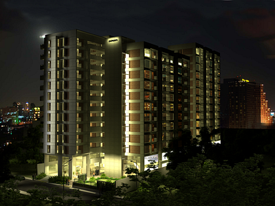 Doreen Vincita | 3D | Night View 3d architectural rendering architectural visualization design