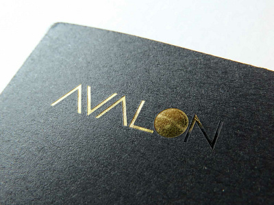 AVALON | Slick Vintage Gold Foil Stamp avalon branding business card design illustrator