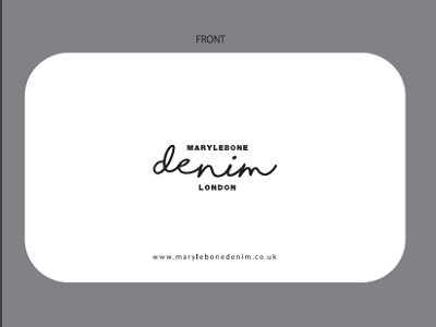 marylebone denim branding business card design illustration illustrator typography