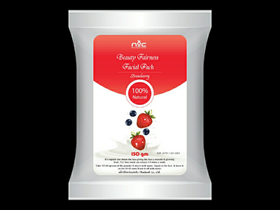 NOC Strawberry Flavor cosmetic cosmetics facial foil packaging illustrator mockup natural organic cosmetics packaging photoshop strawberry