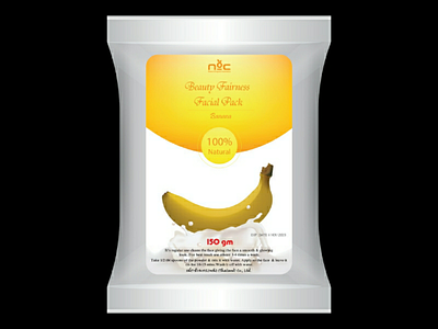 NOC Banana Flavor banana cosmetic cosmetics facial foil packaging illustrator mockup natural organic cosmetics packaging photoshop
