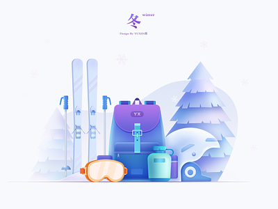 winter athletic sports branding cold design goggles kettle outdoor sport skiing snow sports backpack tree ui winter winter travel