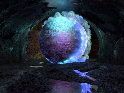 Birth of planet 3d c4d art space