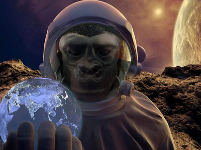 Monkey Shape art 3d earth monkey c4d