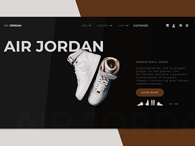 Air Jordan One Page AD design design ui ui design ux web website