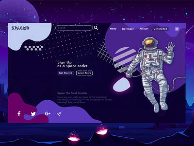 Sign up page for space cadets design ui ui design ux web design