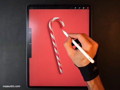 Candy Cane 🍭 animation app christmas design digital art drawing flat icon illustration motion