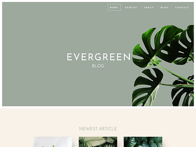 Evergreen Blog blog botanic botanical botany garden nature plants template website website design
