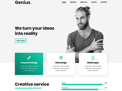 Design Agency creative genius ingenious innovative original template website website design