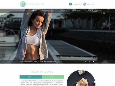 Health and Wellness active lifestyle beauty fitness health spa sports template website website design wellness