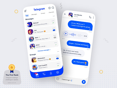 Telegram Messenger Redesign animation app art brand branding clean concept dailyui design flat icon iconly message mobile telegram ui ui design uxui web design whatsapp