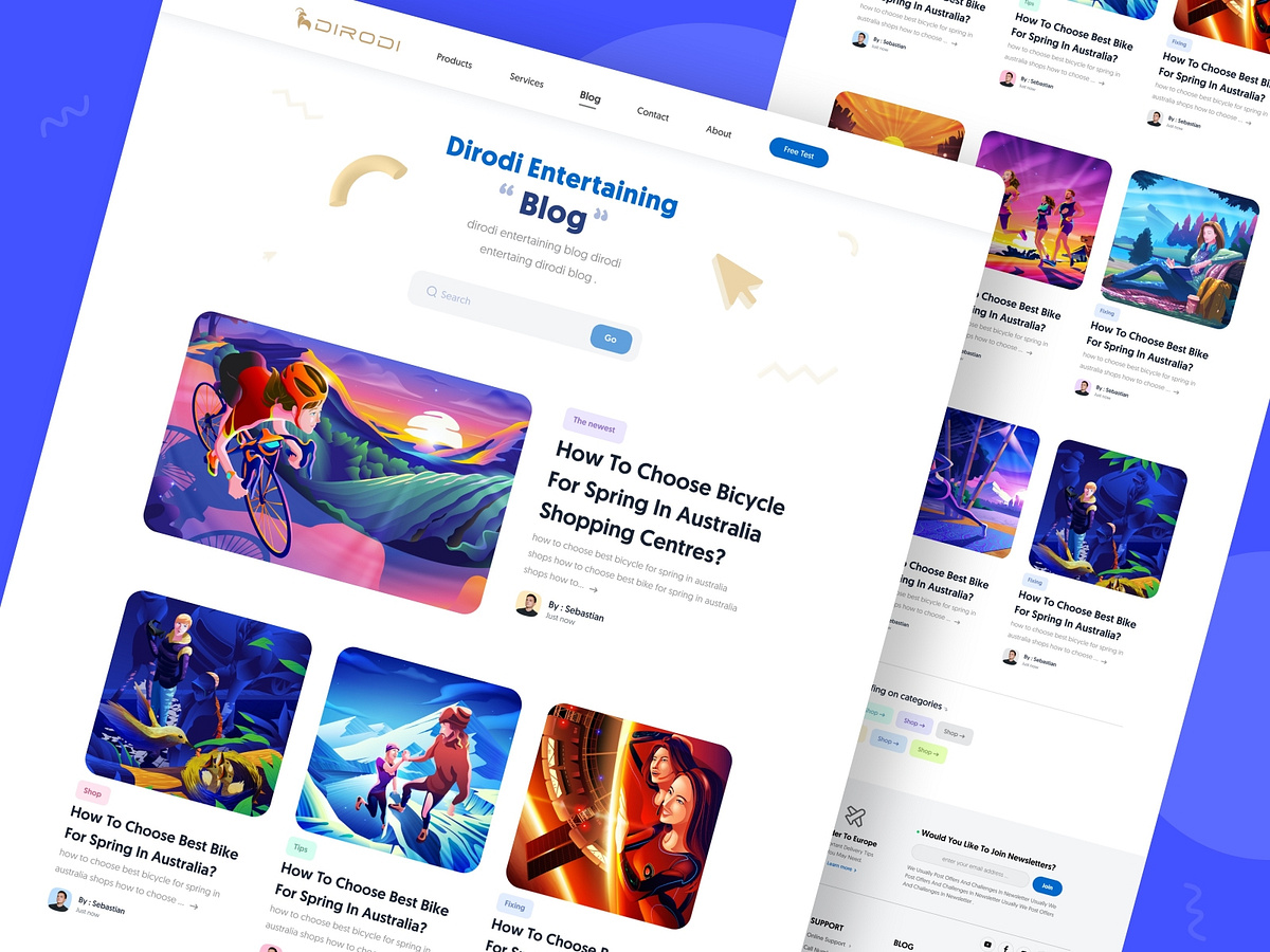 Blog web Ui Ux design by Roohollah KOOHI on Dribbble