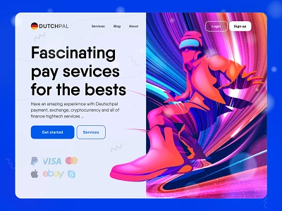 Financial colourful website ui blue branding colourful deutsch finance illustration minimal mobile paypal product design ui ui design ux