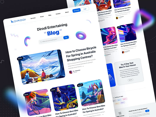 Blog web Ui Ux design by Roohi Koohi for Design Squad on Dribbble