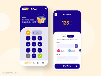7Pay app UI design application mobile money pay payment ui ui design uiux ux
