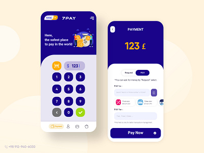 7Pay app UI design