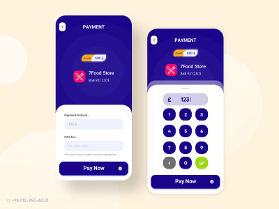 7Pay app ui design