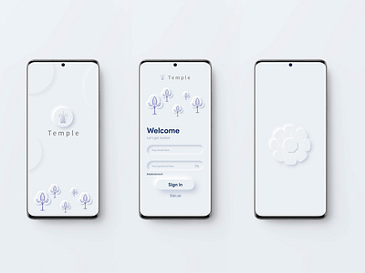 Temple App Ui / Soft ui illustrations