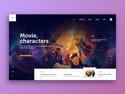 Models | Character - web anime art branding character dc design fans film graphic design landing page marvel models new shop trending ui ux web website