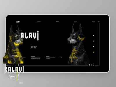 Kalavi | NFT | UI UX branding dark design gog gold landing page nft ui ux web