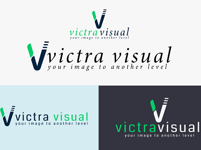 Victra Visual brand logo branding business logo design future logo illustration logo modern logo portrait vector
