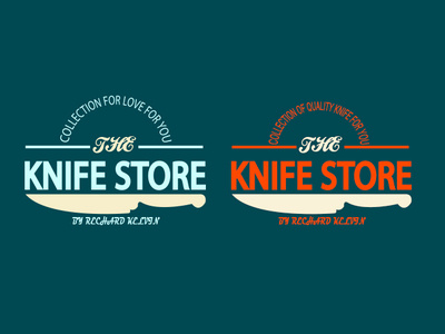 knife store branding business logo illustration logo logo design store logo vector