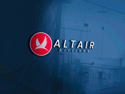 ALTAIR AIRLINES brand logo business logo future logo illustration logo modern logo vector