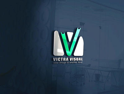 victra visual brand logo business logo design future logo modern logo