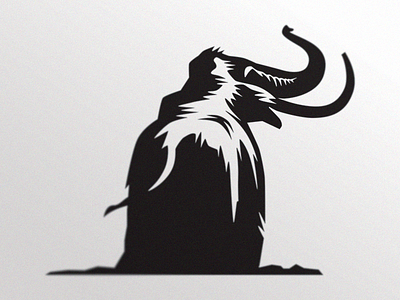 Mammoth illustration logo mammoth